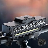 AliExpress NONE 2025New USB Charging MTB Headlight Bicycle Light LED Waterproof Cycling Lamp Flashlight Cycling Horn Bike Light Front light