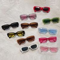 AliExpress NONE 11pcs Cycling Fashion Retro Small Square Frame Sunglasses Women Vintage Rectangle Wholesale Sun Glasses Shades UV400