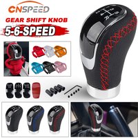 5/6 Speed Universal Replacement Manual Car Hoodie Gear Stick Shift Knob Modified Stick R PU Leather Gearshift Head Gear Knob Set