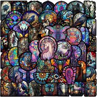 AliExpress NONE 50Pcs Stained Glass Graffiti Stickers Water Bottle Laptop Phone Bicycle Luggage Case Skateboard Children Adult Sticker