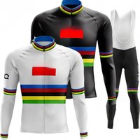 AliExpress 2025 UAE World Champion Team Long Sleeve Cycling Jersey Set Men Summer Winter Clothing Suit MTB Bike Road Pants Bib Ropa Maillot