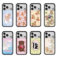 Wildflower INS Cute Bear Christmas deer Phone Case for 17 Pro Max 12 13 14 15 16 Plus 16 15 pro 3D WF Fundas Monkey Sky Cover