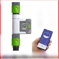 Wi-Fi Water Flow Meter for Garden Hose Smart Water Meter with 4 Flow Modes Real-Time Flow Tracking Easy Reading Display Alerts