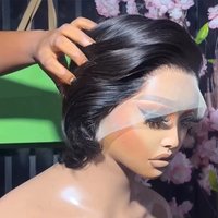 Pixie Cut Wig Human Hair 13x4 Lace Front Wigs Short Pixie Cut Human Hair Wigs Pre Plucked Short Straight Bob Wigs 150% Density