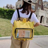 Women's Fashion Ita Backpacks Cute Girl Transparent Large Capacity Crossbody Bag Kawaii Students Individuality DIY Shoulder Bags