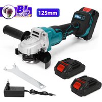 125MM Brushless Electric Angle Grinder Variable Speed for Makita 18v Battery Grinder Cutting Machine Woodworking Power Tool