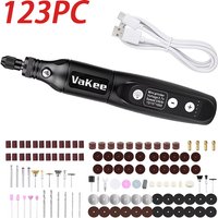 Vakee 5-Speed Adjustable Cordless Rotary Tool Kit, 3.7V Type-C Rechargeable Mini Grinder Pen, 2000mAh for Grinding Polishing Eng