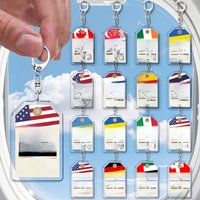 Plane Ticket Miami Keyrings for Accessories Bag Key Chain Ring Jewelry Fans Gifts Travel Country Label Keychain Llaveros
