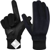 MOREOK Winter Gloves Outdoor Sports Warm Gloves Anti-slip Mitten Road Bike Cycling Ski Gloves for Driving,Skiing,Running,Hiking