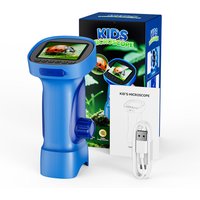Microscope for Kids 1000X 8 LED Light 1080P 2.4' HD Portable Handheld Digital Microscope, Birthday Gifts for boys &girls