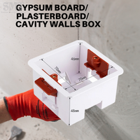 Dry Lining Box Fast Fix Cassette 30mm Thickness Plasterboard Deep Box Flush Mount Gypsum Board Back Box Dryline Cavity Wall Box