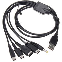 5 in 1 Charging Cable for Nin-tendo Wii U/ NEW 3DSXL/NEW 3DS/NDS LITE SP/PSP/GBA SP Nin-tendo Charging Cord