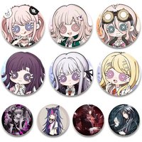 Anime Danganronpa Pins Game Characters Amami Iruma Miu Kirigiri Kyouko Nagito Badge Round Creative Brooches for Bag Accessories