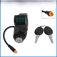 AliExpress LCQPTW E-Bike 3Pin Lgnition Lock Key Thumb Throttle for KUGOO M4 XiaoMi M365 Voltmeter Digital Voltage Display Switch Electric Scooter
