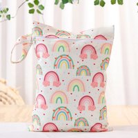 Elinfant 1PC Wet Dry Bag for Swimsuits,Travel, Beach, Pool, Gym,Waterproof Diaper Bag, Reusable Washable Polyester Storage Bag