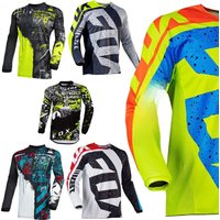AliExpress BikeFox Men's jersey Motocross Adult Dirt Race Summer Breathable Motocross Jersey ATV MX UTV BMX Off-road Bicycle Jersey T-shirt