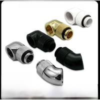 45 90 Degree Elbow Fittings & 360 Rotatable Angled Adapter Hand Compression Connector G1/4'' 3 Colors