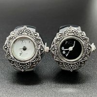 New Jewelry Clock Fashion Round Quartz Finger Rings Elastic Stretchy Rings Ring Watch Digital Watch