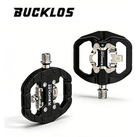 AliExpress BUCKLOS Bike Lock Pedals for SPD Dual Function MTB Pedal 9/16'' Nylon Fiber Mountain Bike Pedals Non-slip Bicycle Pedal PD-M650