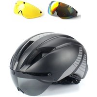 AliExpress yumaj YUMAJ 280g Aero Ultra-light Goggle TT Road Bicycle Helmet In-Mold Racing Cycling Bike Sports Safety Time-Trial Cycling Helmet