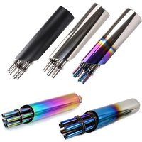 AliExpress NONE Exhaust Motorcycle Muffler Gatling Gun Pipe Can Rotate Motorbike Modified For Honda Yamaha Kawasaki KTM ATV Pit Bike Scooter