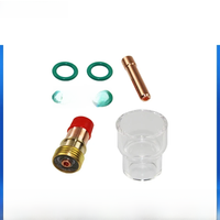 7pcs TIG Welding Torch Stubby Gas Lens #12 Pyrex Glass Cup Contact Tips Kit For WP-17/WP18 WP26 Tool Parts Heat Resistant Cup