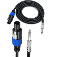 Speaker Cable Speakon Male Connector To 6.35 6.5mm 1/4" Male TS Speaker Cable Speakon Jack To 6.35 Plug 0.5m 5m 8m 10m 20m 30m