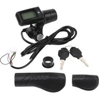 AliExpress Qiilu 805 LCD Display Throttle Grip Backlight Low Power Reminder Electric Scooter Throttle Grip Buttons for Modification for 22.5mm