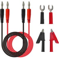 Cleqee P1041B Dual 4mm Banana Plug Test Lead Kit 1M Cable for Multimeter with Alligator Clip Spade Plug 6mm U-type Plug
