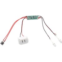 3-12V Strobe Flashing Module Red Blue 2-color LED Light Fast Flashing Warning Light Flashing Module for RC Car Model Spare Parts