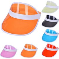 AliExpress NONE Summer Anti-UV Women Men Baseball Hat Transparent Empty Top Plastic PVC Sunshade Hat Visor Caps Bicycle Sun Hat Sports