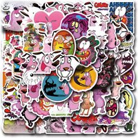 AliExpress GOGOTU 10/30/55PCS COURAGE The Cowardly Dog Cartoon Series Sticker Decals Toys DIY Suitcase Skateboard Phone Luggage Bike Sticker Gift