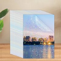 10/30Sheet A4 Paper Film Self-adhesive Cold Laminating Film DIY Broken Glass Stars Holographic Transparent Photo Laminating Film