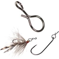 ICERIO 50PCS Fishing Fly Snap Carbon Steel Connector Quick Change Hook Flies Lures