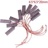 10Pcs/Set 4.5* 6.5 *20mm Motor Carbon Brushes Regulator Carbon Brush Carbon & Copper