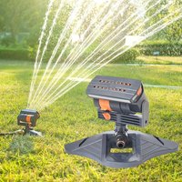 Upgraded Adjustable Range Sprinkler For Watering Lawns, Yards And Gardens. 16 Mini Turbine Oscillating Sprinklers