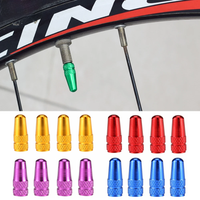 AliExpress AQTQAQ 4Pcs/Set Rainbow Color Bicycle Tire Valve Cap Aluminum Caps for Valves French Valve Cap Presta Bike Tyre Hat MTB Accessories New