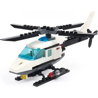 102pcs Police Helicopter Creative Building Blocks DIY City Series Bricks Toys Halloween/Thanksgiving Day/Christmas Gift