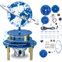 DIY Soldering Practice Project Kit DIY Globe Planetary Motion Music Kit Rotating Universe Model Brightness Adjust for STEM Learn