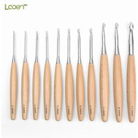 1Pc Hot Selling Wooden Handle Crochet Hooks Needles DIY Handmade Yarn Crochet Supplies for Sweater Knitting Wholesale