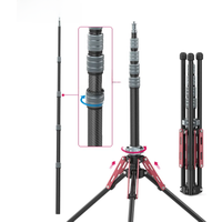 Ulanzi MT-49 1.9M Lightweight Carbon Fiber Light Stand Tripod With Monopod for LED Light Flash Softbox Travel Camera Photography