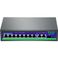 Hisource 4 8 Port POE Switch Active 48V Supply Ethernet 100/1000Mbps Nerwork Switch for IP Camera/Wireless AP