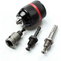 Hardware Tools Professional Metal Heavy Duty 1/2-20UNF 1.5-13mm Keyless Drill Chuck Hex Shank/SDS/Socket Square Female Adapter