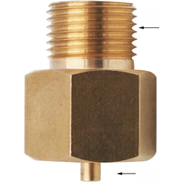 Commercial CO2 Carbon Diox Tank RPV Residual Pressure Valve Pushing Open Pin Adaptor For Filling Charging W21.8-14 Threads