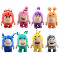 8pcs/Lot Oddbods Cartoon 18-24CM Fuse Jeff Newt Odd ZEE Bods Stuffed Plush Toy Doll For Kids Gifts PP Cotton Home Decoration