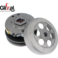 Glixal Jog 49cc 50cc Clutch Assy with Bell for 1PE40QMB 1E40QMA Scooter Moped Minarelli 2-Stroke Engine (2 Clutch Pads)