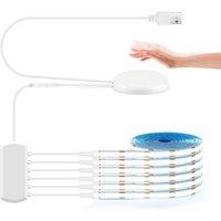 6/5/4/3/2/1 Pcs 5V USB COB LED Strip Set With Penetrating Wood Touch Dimmer Switch For Wardrobe Closet Cabinet Shelf Lighting