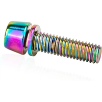 AliExpress ZTTO Bicycle Rustproof Steel Stem Screw Colorful Rainbow Bolt Thread M5x18mm 5mm Screw Allen Bolt Hexagon Socket
