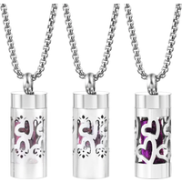 New Heart Shaped Pattern Aromatherapy Hollow Out Pendant Stainless Steel Women Perfume Essential Oil Diffuser Lockets Necklace