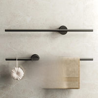 50cm Aluminum Towel Hanger Free-Punch Wall Mounted Towel Rack Bathroom Towel Bar Holder Adjustable Bathroom Accessories